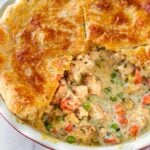 chicken pot pie recipe with carrots, green peas, celery