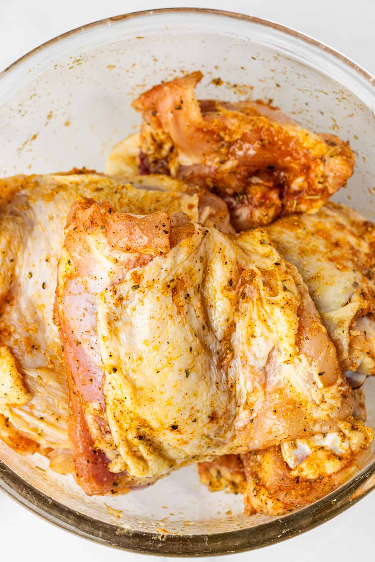 seasoned chicken in a bowl