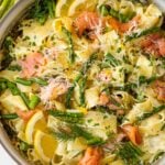 smoked salmon pasta recipe with asparagus and dill