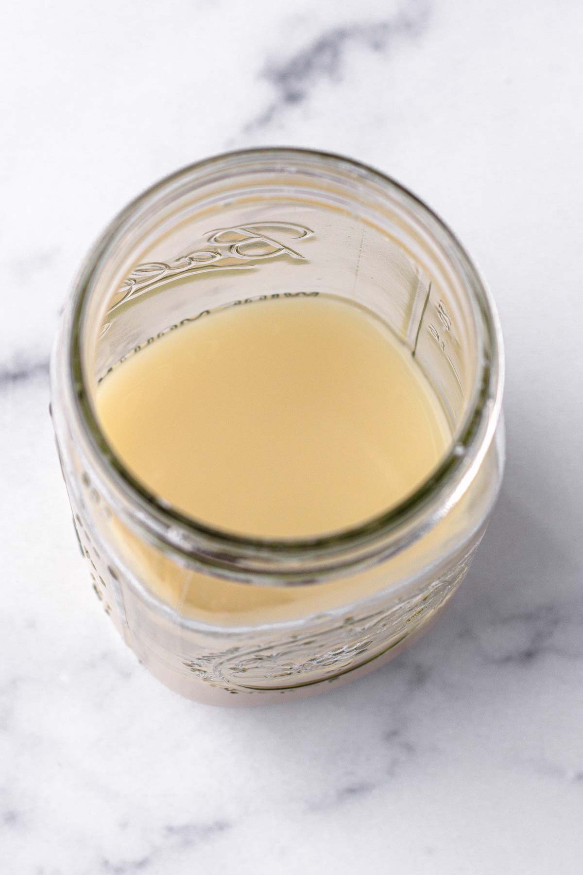 cornstarch slurry in a jar