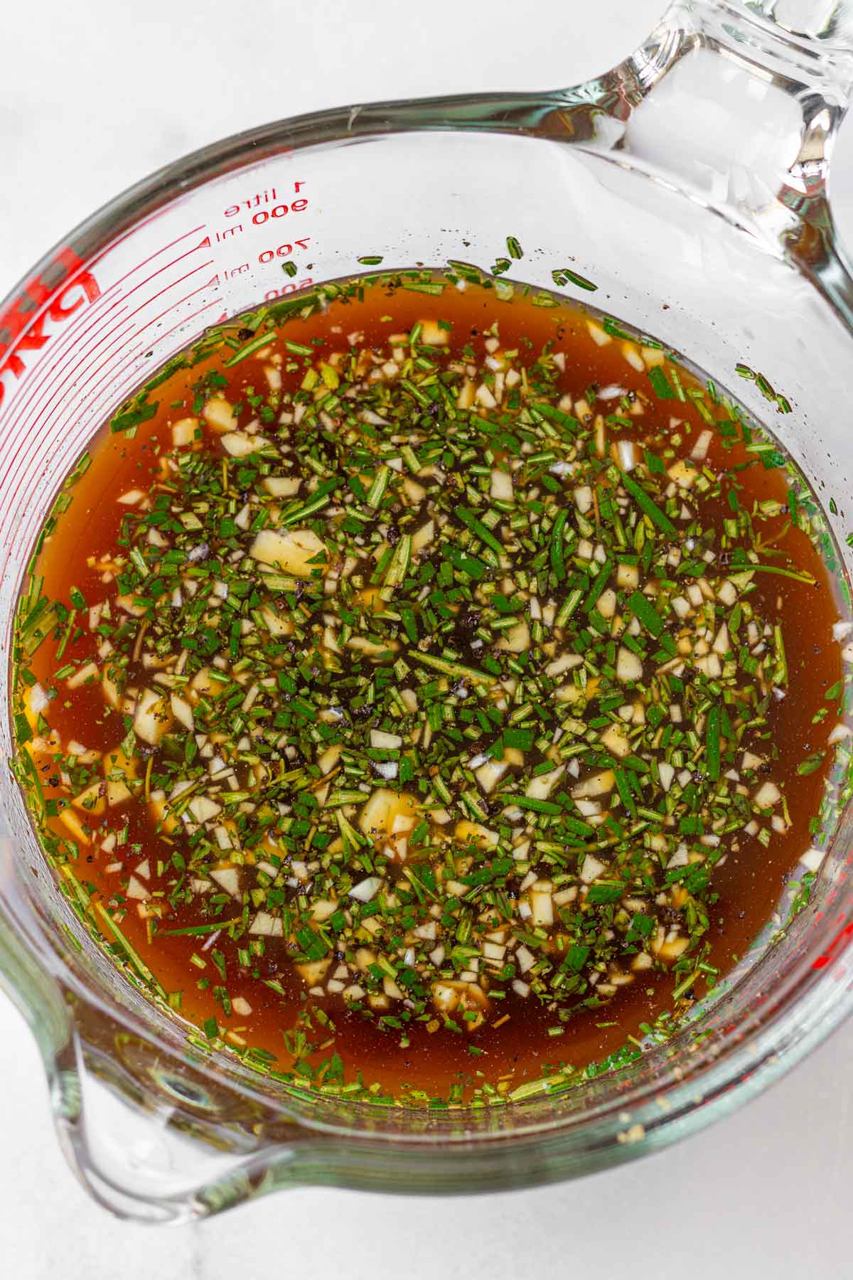 the mixed braising liquid for the beef