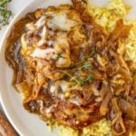 cheesy french onion chicken with rice