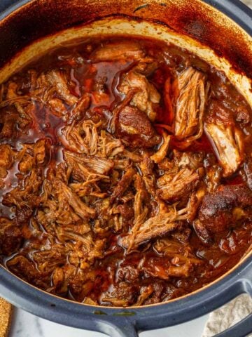 dutch oven pulled pork shredded