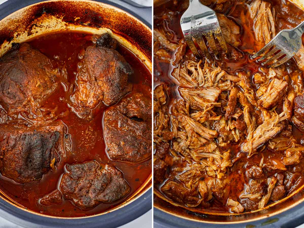 shredded the pulled pork