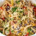 creamy shredded southwest chicken salad
