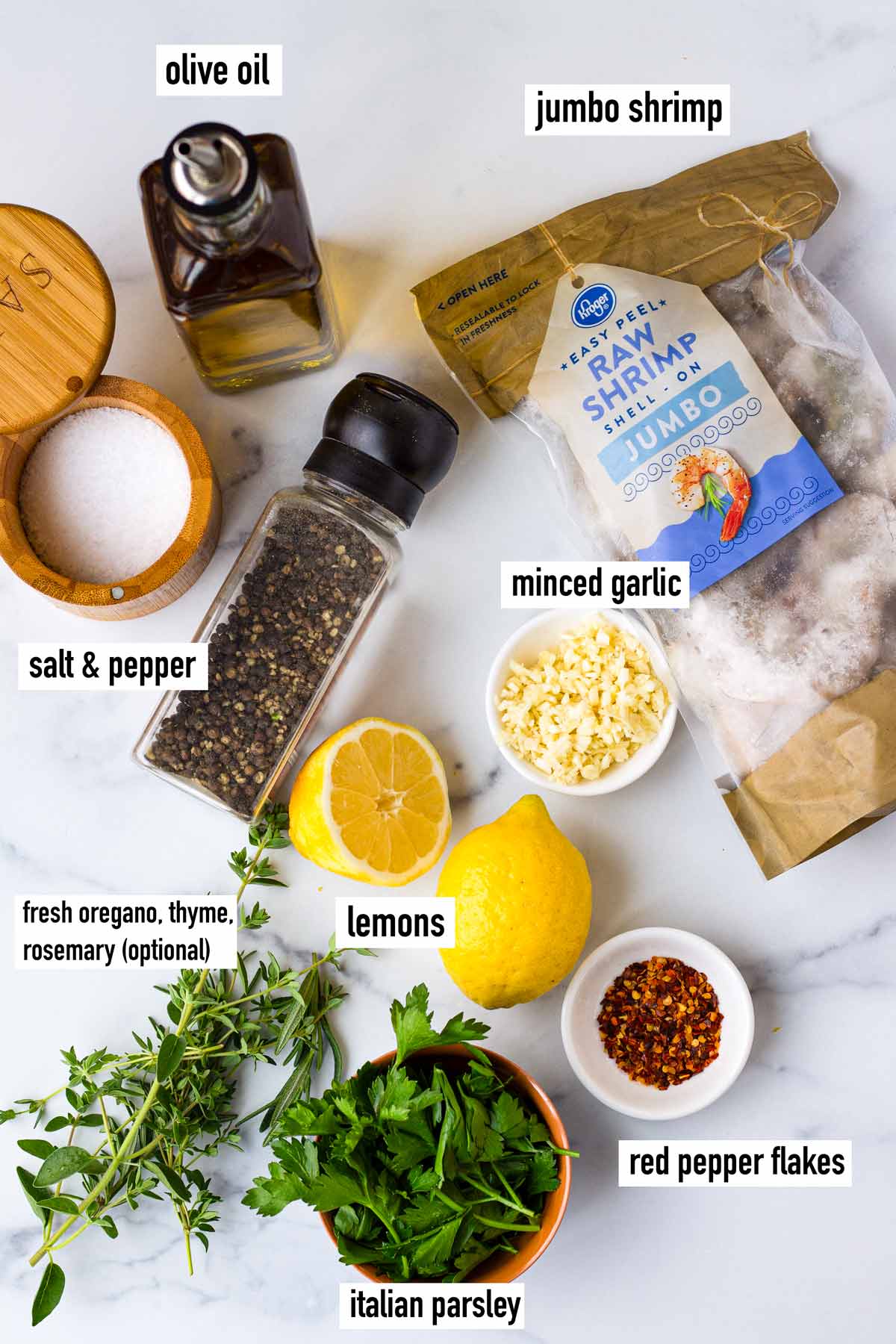 labeled ingredients