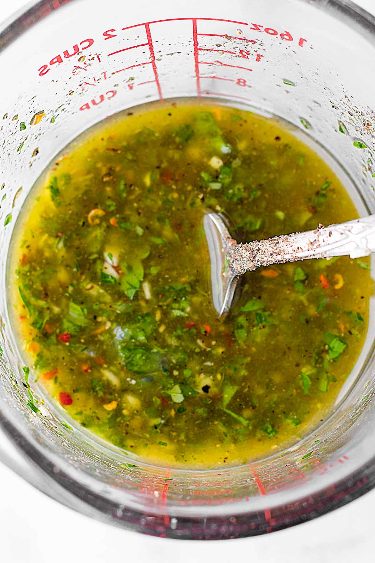 prepared marinade in a mixing bowl