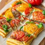 slices of puff pastry tomato tart