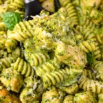 spoonful of pesto chicken pasta