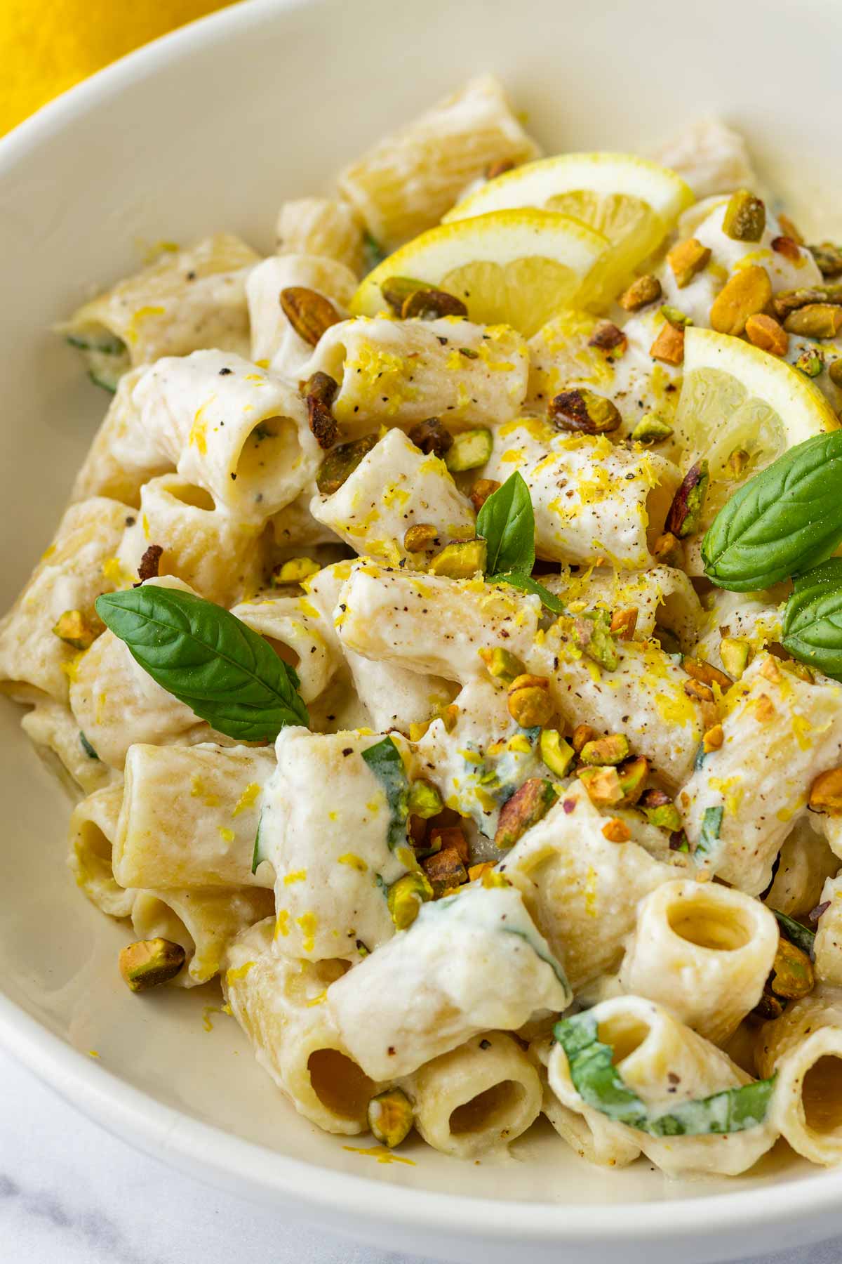 lemon ricotta pasta bowl