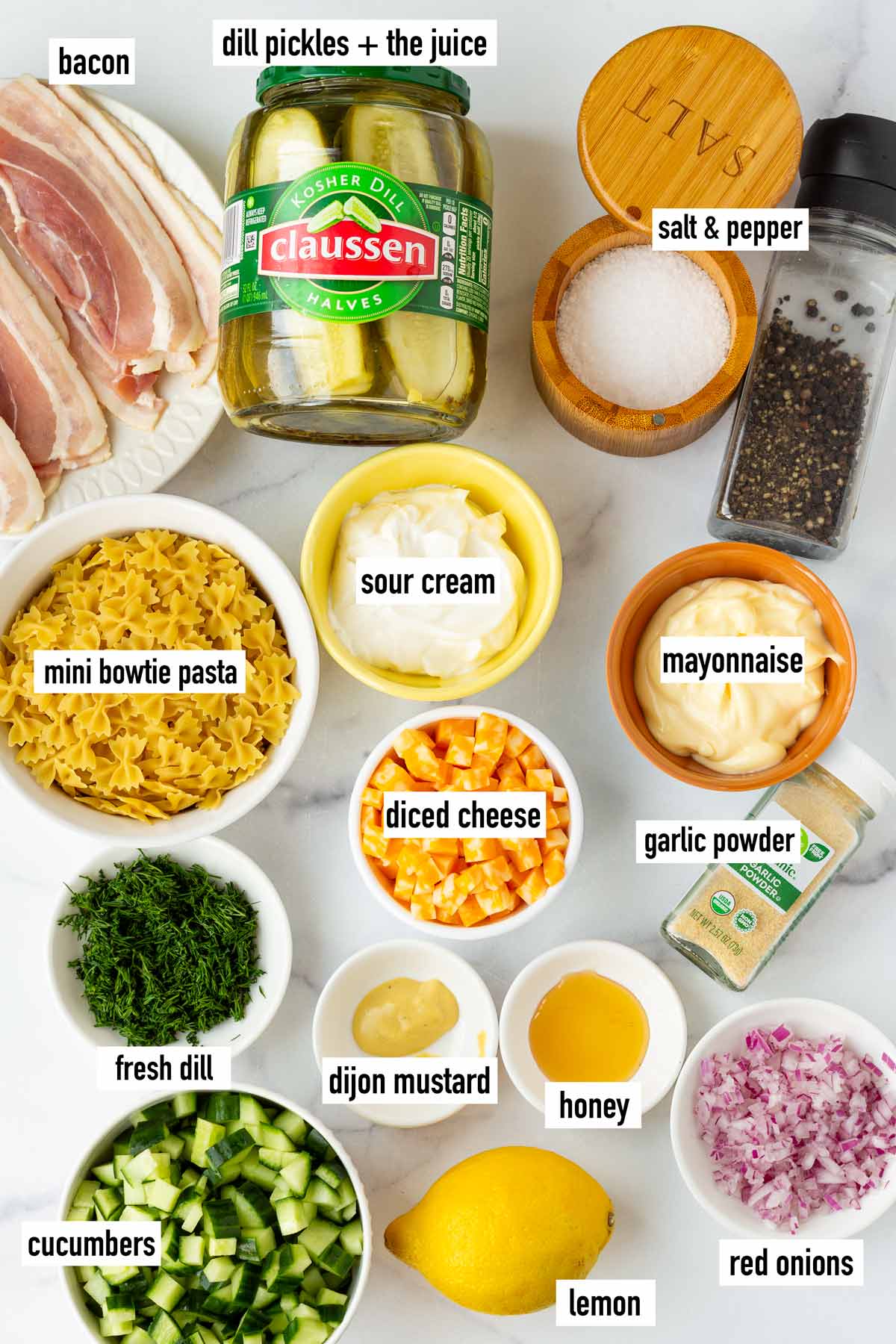 labeled ingredients