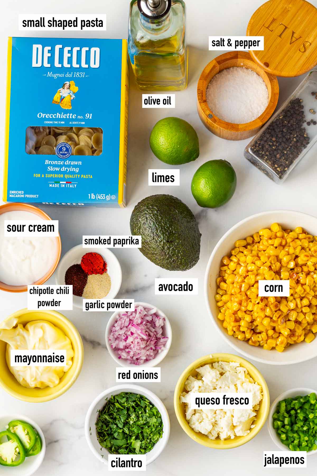 labeled ingredients