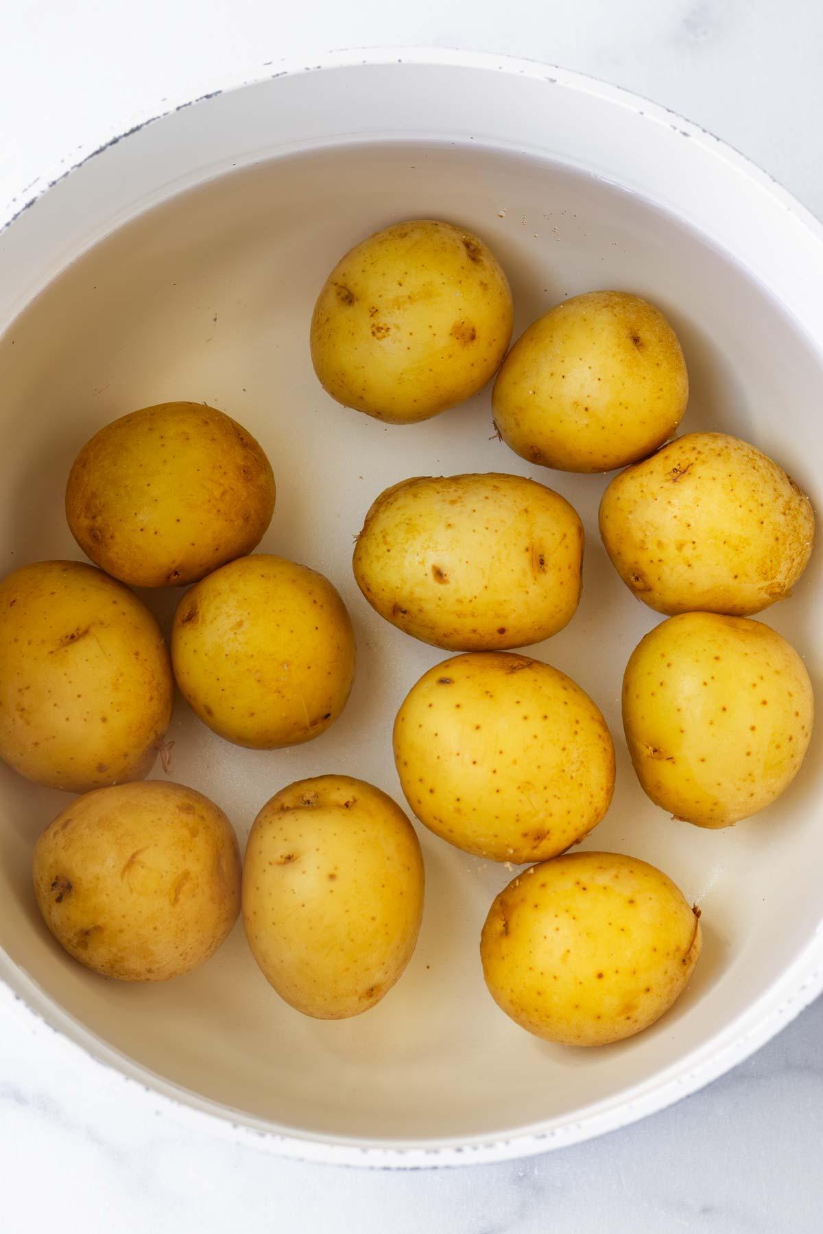 boiling potatoes in water