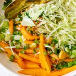 mango coleslaw with jalapenos and cabbage