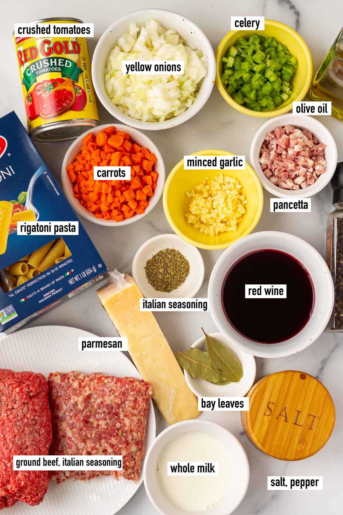 labeled ingredients