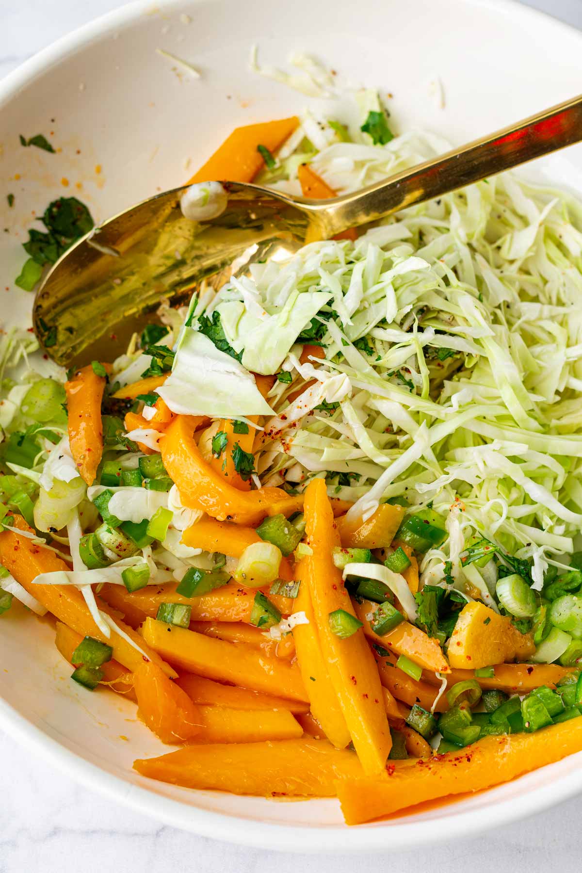 mango coleslaw for fish tacos