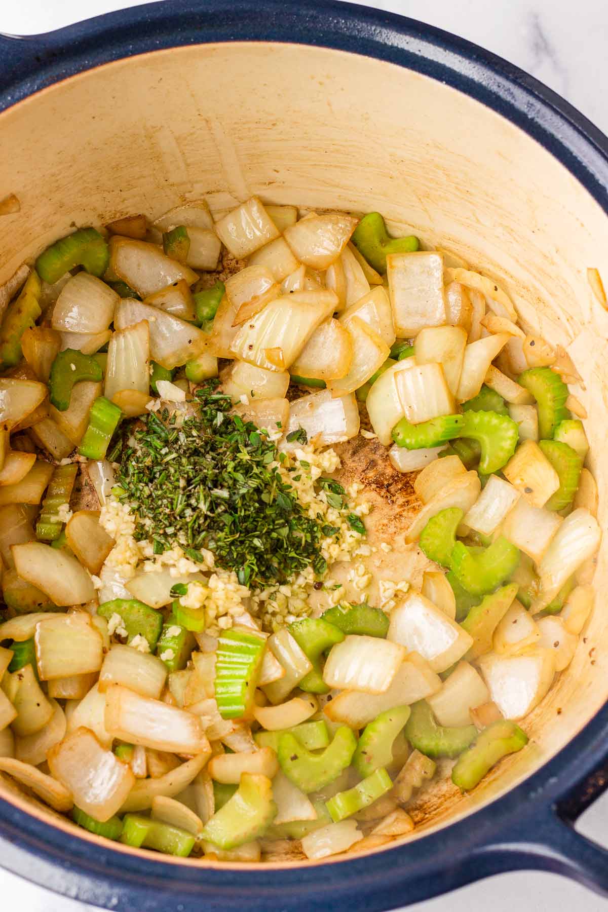 sauteing aromatics and vegetables