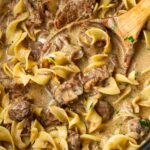 beef stroganoff in the crock pot