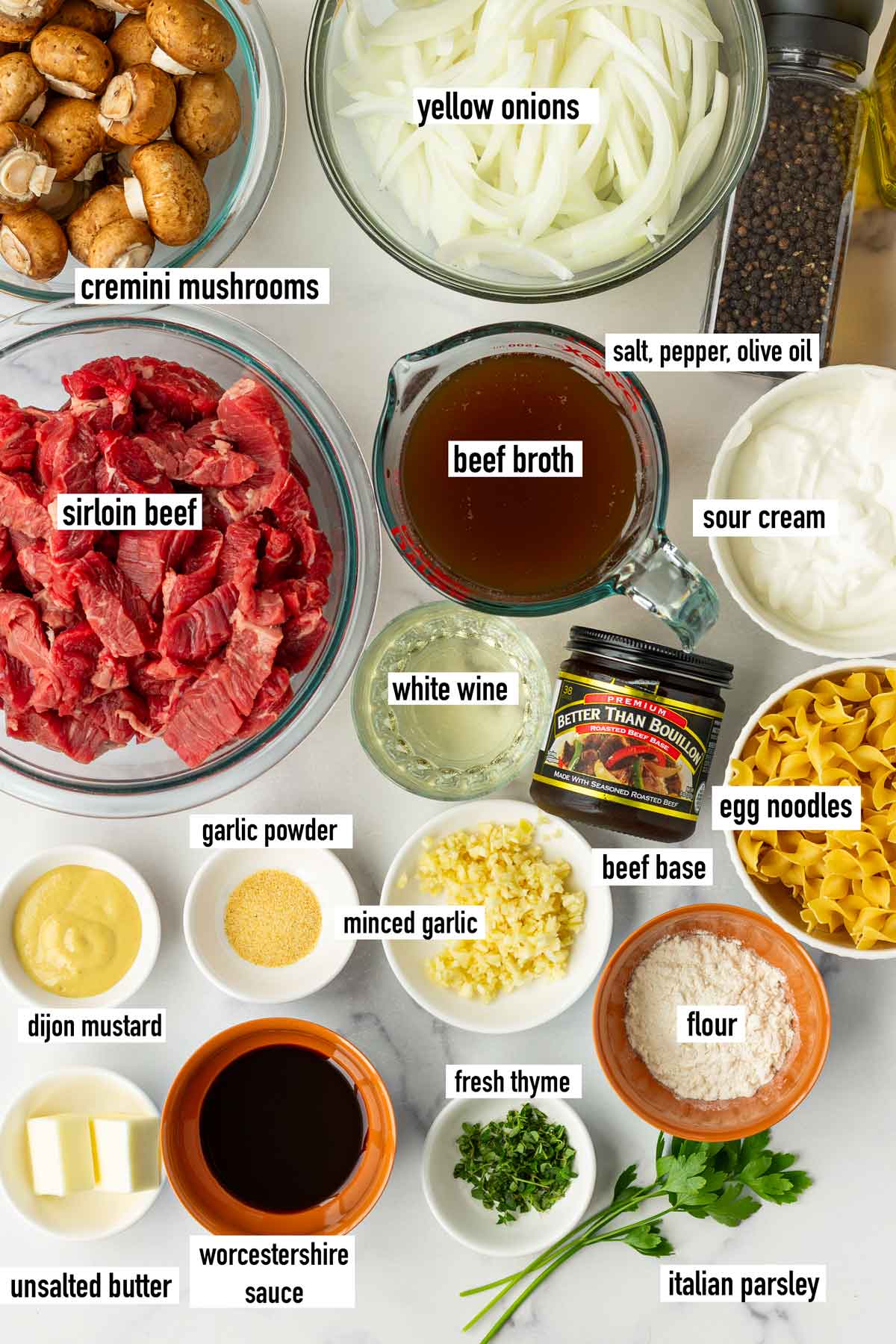 labeled ingredients