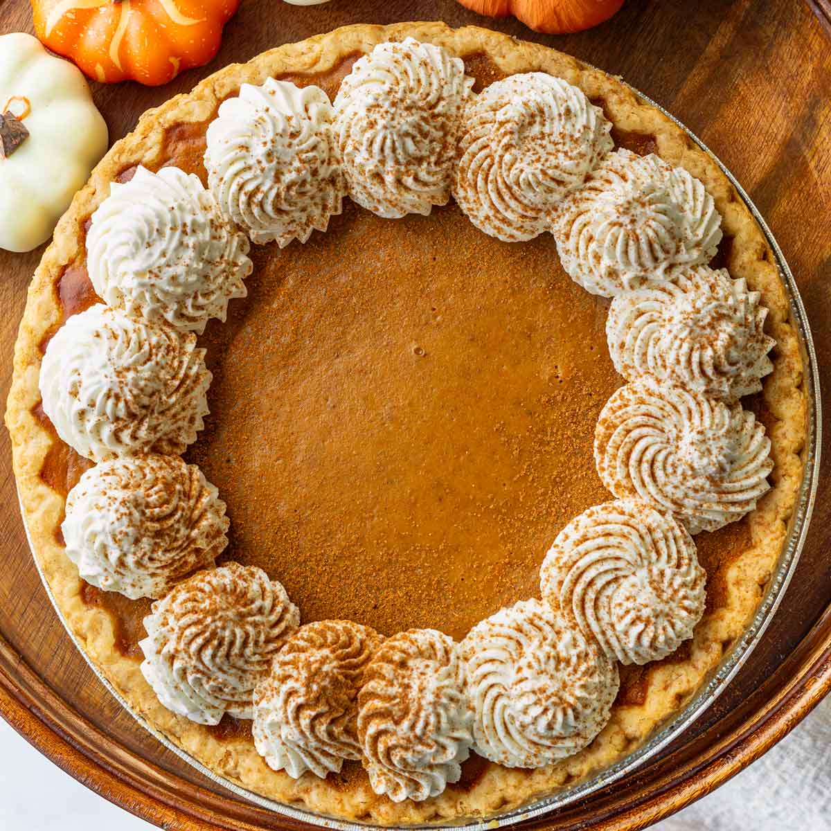 Pumpkin pie with condensed milk using frozen pie crust shells