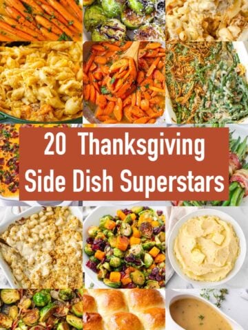 a roundup of 20 thanksgiving side dishes